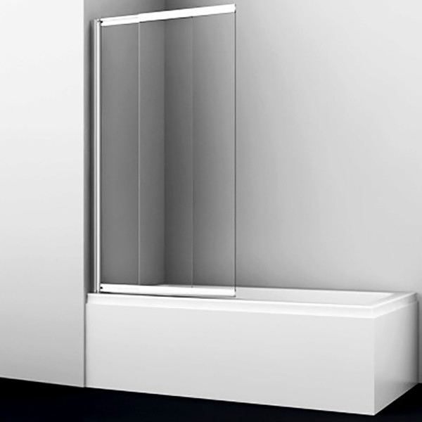 Душевая шторка для ванн WasserKraft Main 100*140 стекло прозрачное, профиль хром (41S02-100WS)