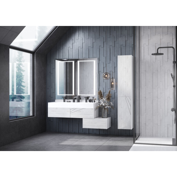 Зеркало Aquaton Сакура 1194x29x1100 серебристый (1.A249.7.02S.KW8.0)