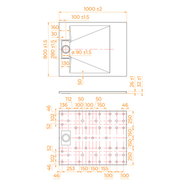Душевой поддон RGW TUS-W 80x100 белый (553702810-01) Душевой поддон RGW TUS-W 80x100 белый (553702810-01)