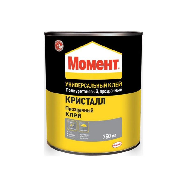 Клей контактный Момент Кристалл Прозрачный 750 мл. (банка) (1781022)