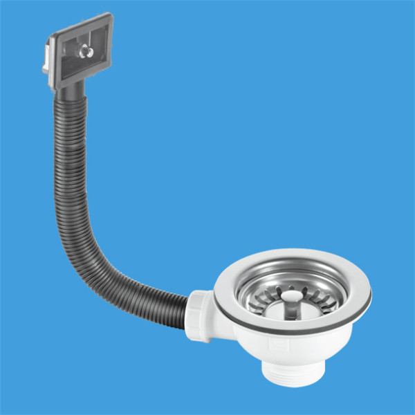 Перелив для мойки McAlpine 11/2"х113 (под прямоугольный перелив) (OR2-113S)