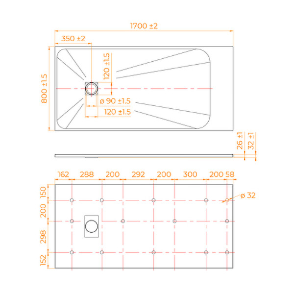 Душевой поддон RGW TSS-W 80x170 белый (553502817-01) Душевой поддон RGW TSS-W 80x170 белый (553502817-01)