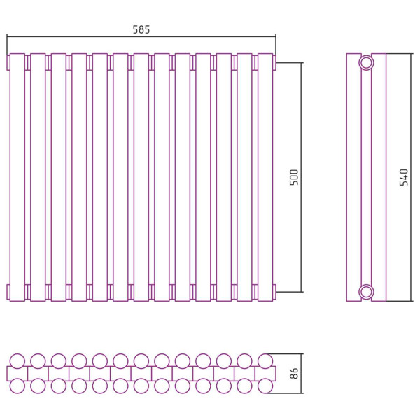Дизайн-радиатор Сунержа Эстет-11 500*585 13 секций хром (00-0302-5013) Дизайн-радиатор Сунержа Эстет-11 500*585 13 секций хром (00-0302-5013)