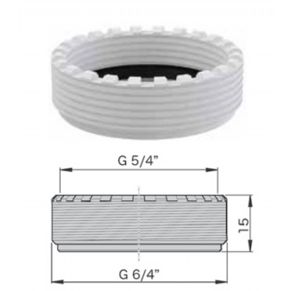 Футорка 1 1/4"В*1 1/2"Н Miano (M1127)