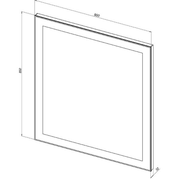 Зеркало с подсветкой Aquanet Алассио New 90x85 (00249346)