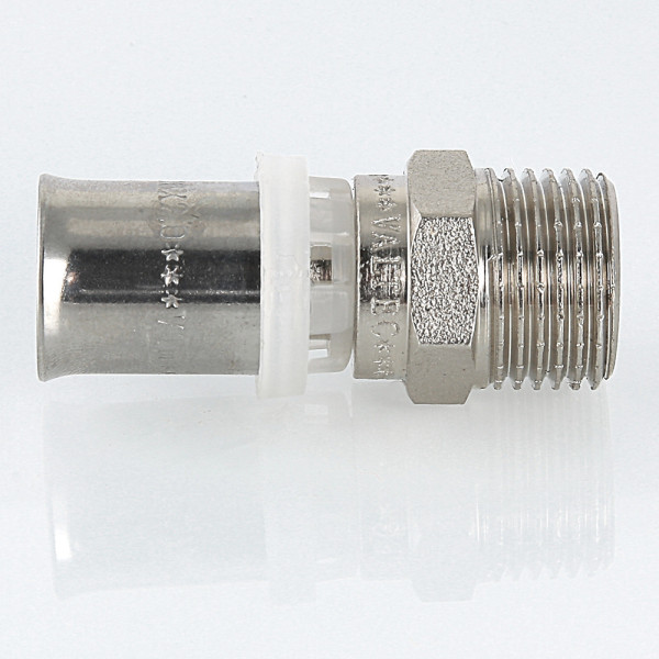 Соединение прямое 20*3/4"Н Valtec (пресс, никель) (VTm.201.N.002005) Соединение прямое 20*3/4"Н Valtec (пресс, никель) (VTm.201.N.002005)
