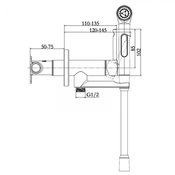 Смеситель с гигиеническим душем Jacob Delafon Elate хром (E28317-CP) Смеситель с гигиеническим душем Jacob Delafon Elate хром (E28317-CP)