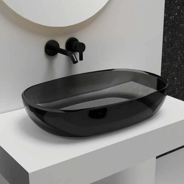 Раковина накладная ABBER Kristall 60x40 черная (AT2805Onyx) Раковина накладная ABBER Kristall 60x40 черная (AT2805Onyx)