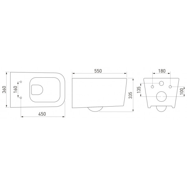 Комплект инсталляция с унитазом Berges: инсталляция NOVUM525, кнопка F3 хром глянец, унитаз FLOE Rimless, сидение дюропласт Floe Slim SO, микр