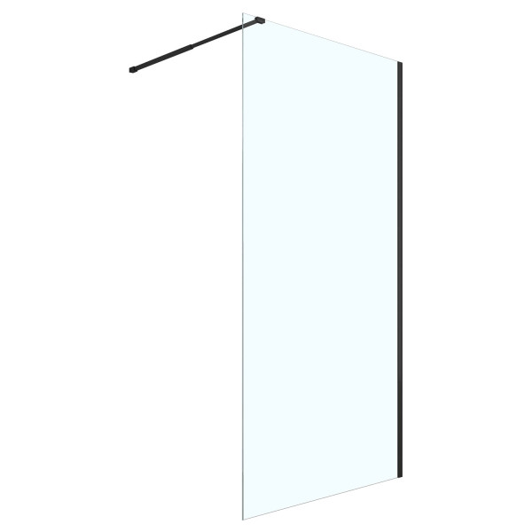 Душевое ограждение Loranto Walk-In 70x200 стекло прозрачное, профиль черный матовый () Душевое ограждение Loranto Walk-In 70x200 стекло прозрачное, профиль черный матовый ()