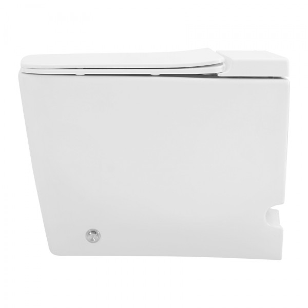 Унитаз напольный ABBER Rechteck белый с импульсным смывом (AC1213P)