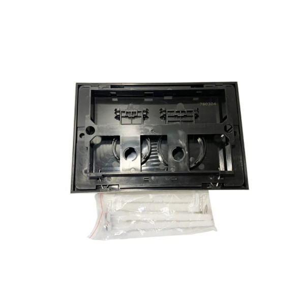 Клавиша смывная Vieir двойной смыв, графит, металл (VRQ76-1G) Клавиша смывная Vieir двойной смыв, графит, металл (VRQ76-1G)