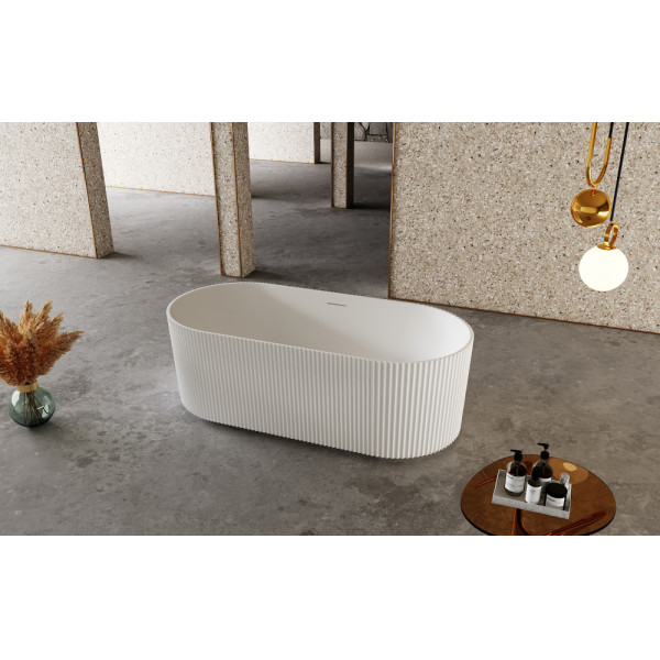 Ванна из искусственного камня Abber Stein 170x75 белая матовая (AS9601) Ванна из искусственного камня Abber Stein 170x75 белая матовая (AS9601)