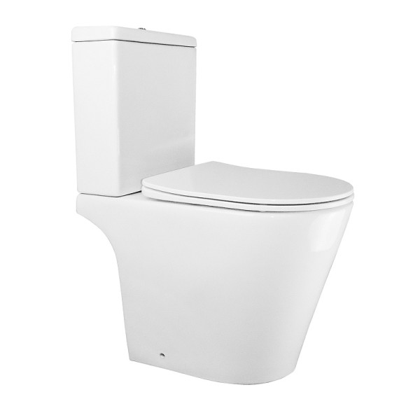 Унитаз напольный Azario Flin с сиденьем с микролифтом белый (AZ-1363C)