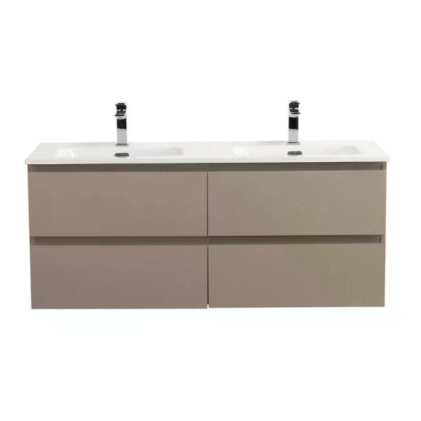 Тумба подвесная Cezares Kraft 1200x455x500 с фрезерованными ручками по всей длине фасада с четырьмя выкатными ящиками бежевый матовый (KRAFT-1200-4C-S Тумба подвесная Cezares Kraft 1200x455x500 с фрезерованными ручками по всей длине фасада с четырьмя выкатными ящиками бежевый матовый (KRAFT-1200-4C-S