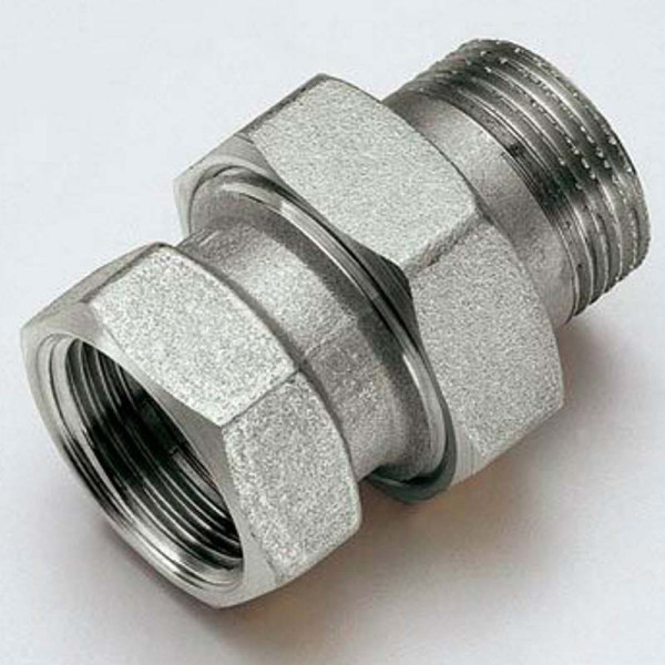 Сгон прямой (американка) 1 1/4" ВН с O-RING Tiemme (никель) (1500227 / 1555N000707)