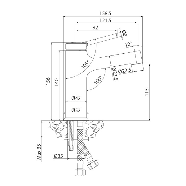 Смеситель для раковины Lemark Minima хром (LM3806C)