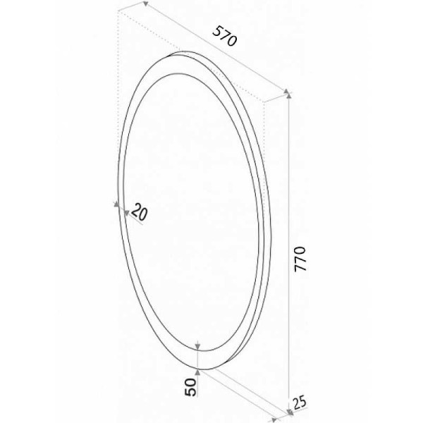 Зеркало Континент Lily Led 570х770 (ЗЛП688)