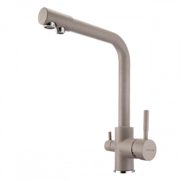 Смеситель для кухни Aquaton Руан с краном для питевой воды серый (1.AX00.4.FCX.X25.0) Смеситель для кухни Aquaton Руан с краном для питевой воды серый (1.AX00.4.FCX.X25.0)