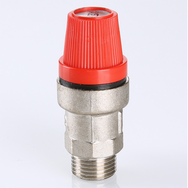 Клапан предохранительный 1/2" (3 бар, никель) Valtec (VT.496.N.0430) Клапан предохранительный 1/2" (3 бар, никель) Valtec (VT.496.N.0430)