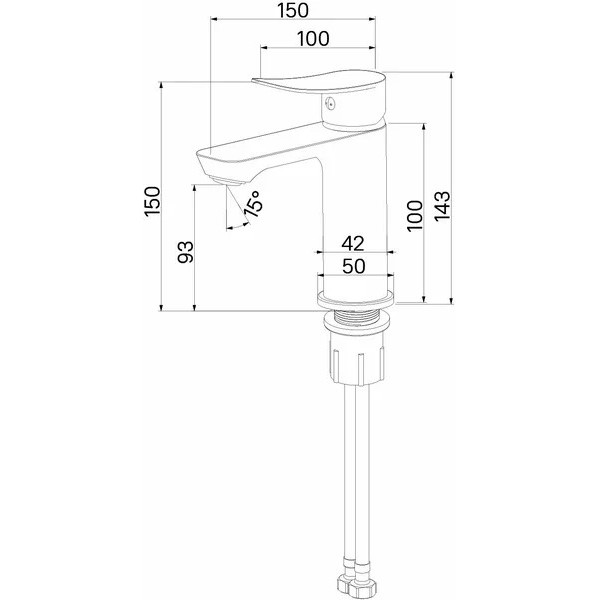 Смеситель для раковины Milardo Demi хром (DEMSB00M01)