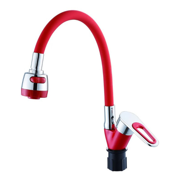 Смеситель для кухни Potato с гибким изливом, красный (B58-274C) Смеситель для кухни Potato с гибким изливом, красный (B58-274C)