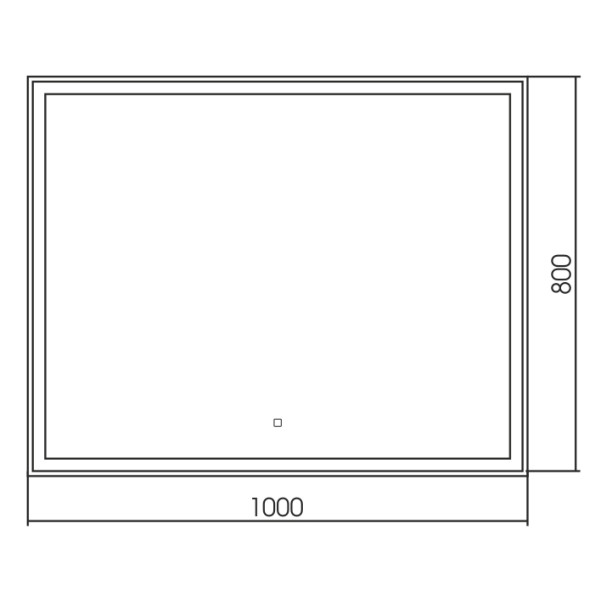 Зеркало Azario Ливия 1000х800 LED-подсветка с диммером, сенсорный выключатель (ФР-1526)