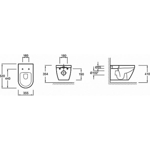 Комплект инсталляция с унитазом Jacob Delafon Rodin+ с сиденьем Микролифт и клавишей смыва хром (E21749RU-00)