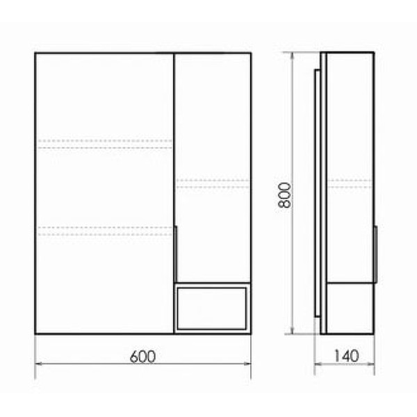 Шкаф зеркальный Comforty Франкфурт 600x140x800 дуб светлый (00-00004331) Шкаф зеркальный Comforty Франкфурт 600x140x800 дуб светлый (00-00004331)