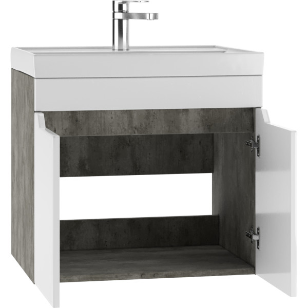 Тумба под умывальник Енисей 60 Мечта без ящика подвесная Бетон Айсберг Домино (DM2335T)