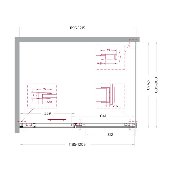 Душевой уголок BelBagno Soft Close-1 120x90x200 стекло прозрачное, профиль хром глянцевый (SOFT_CLOSE-1-AH-1-120/90-C-Cr)