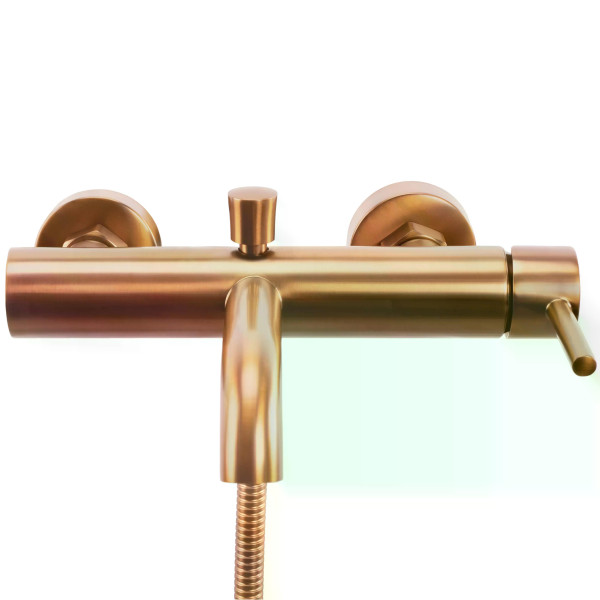 Смеситель для раковины Rea Lungo с душевым комплектом медь матовая (REA-B1115)