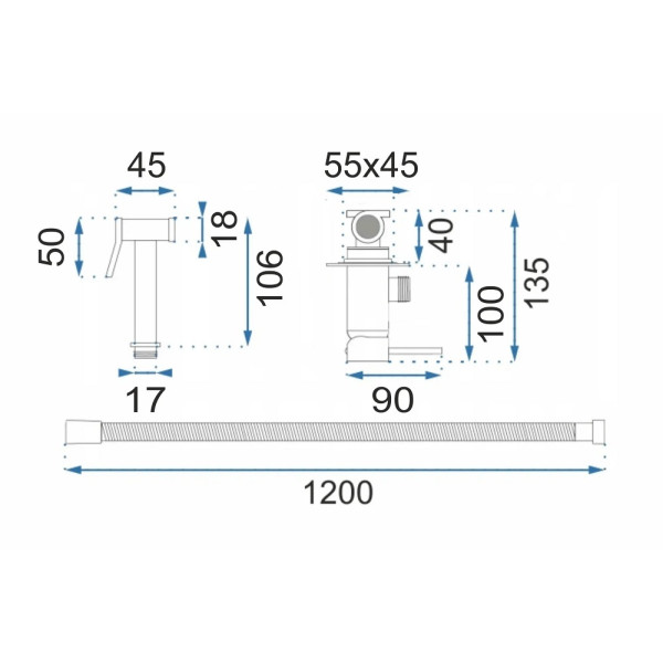 Смеситель для биде REA Fenix Chrom (REA-B5126) Смеситель для биде REA Fenix Chrom (REA-B5126)