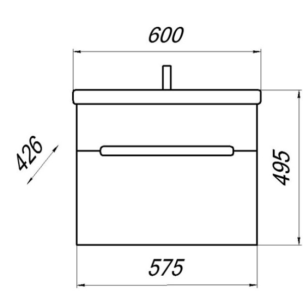 Тумба подвесная Melodia Сиэтл 60 (Фостер 60) DB1 57,5x45 белая (MFR79672WT)