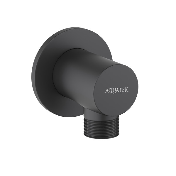 Шланговое подсоединение Aquatek черный матовый (AQ2456MB)