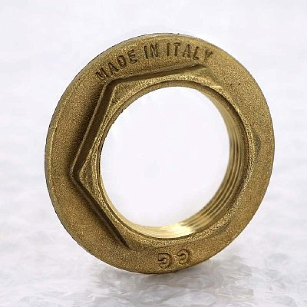 Контргайка 1 1/4" с ребордой Uni-Fitt (латунь) 605G5000