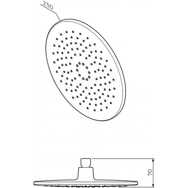 Душ верхний AM.PM Like 250 мм (F0580000) Душ верхний AM.PM Like 250 мм (F0580000)