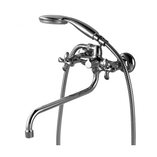 Смеситель для ванны и душа Lemark Flora с душевым комплектом (LM0151C) Смеситель для ванны и душа Lemark Flora с душевым комплектом (LM0151C)