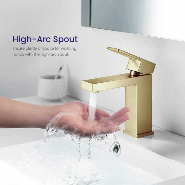 Смеситель для раковины Timo Selene золотой, короткий излив (2061/17F) Смеситель для раковины Timo Selene золотой, короткий излив (2061/17F)