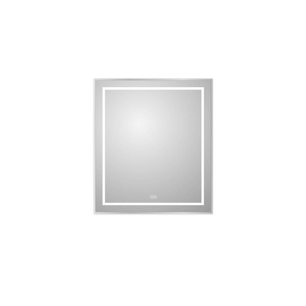Зеркало BelBagno 700x32x800 в алюминиевой раме со встроенным светильником сенсорным выключателем и подогревом (SPC-KRAFT-700-800-LED-TCH-WARM)