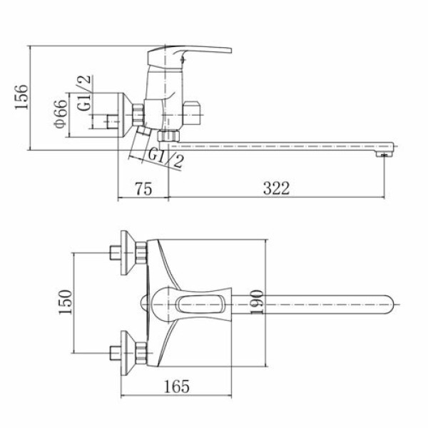 Смеситель для ванны и душа Fashun с душевым комплектом хром (A2266) Смеситель для ванны и душа Fashun с душевым комплектом хром (A2266)