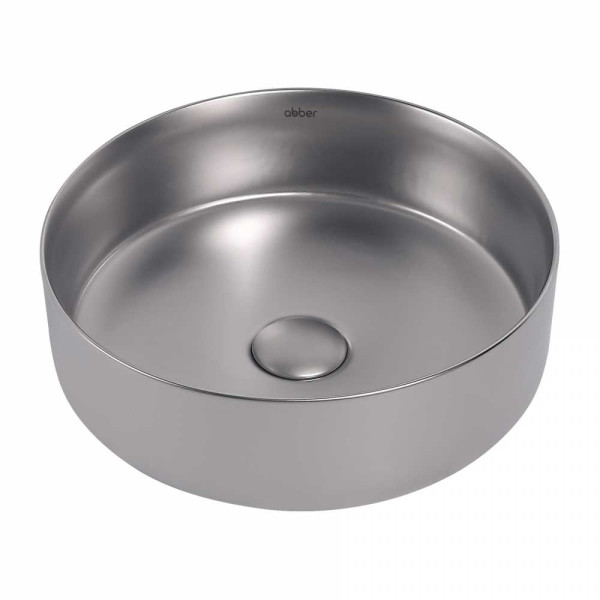 Раковина накладная Abber Bequem серебро матовое (AC2108MS) Раковина накладная Abber Bequem серебро матовое (AC2108MS)