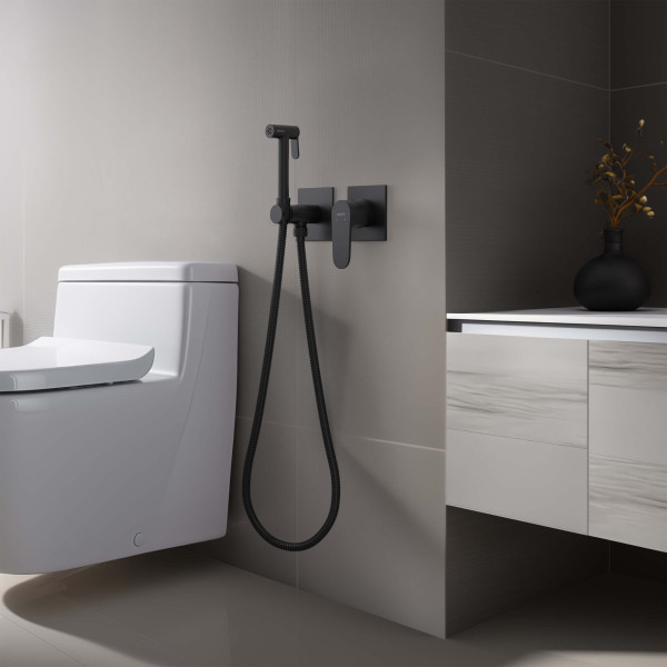 Смеситель с гигиеническим душем Aquatek Оберон черный матовый (AQ1220MB) Смеситель с гигиеническим душем Aquatek Оберон черный матовый (AQ1220MB)