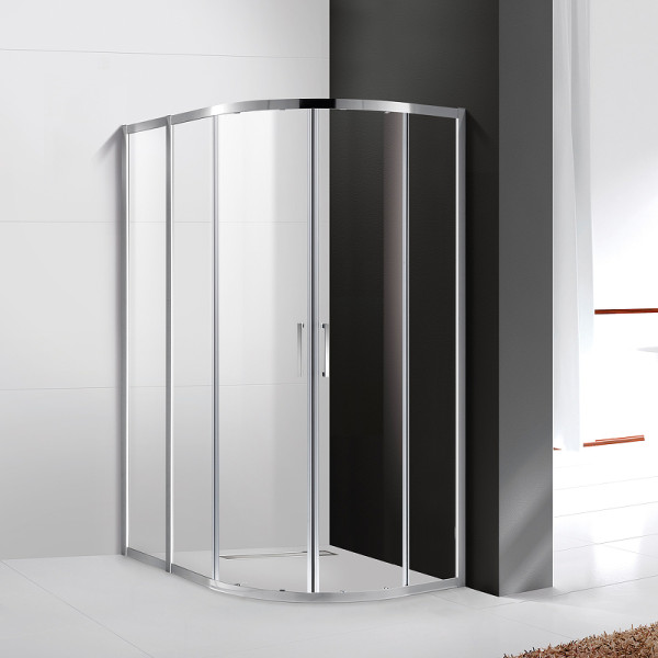 Душевой уголок Cezares Molveno 120x100x195 стекло прозрачное, профиль хром (MOLVENO-RH-2-120/100-C-Cr-IV)