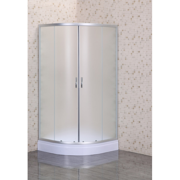 Душевой уголок Loranto 100x100x195 стекло матовое, профиль сатин (CS-8025S 10*10*195)