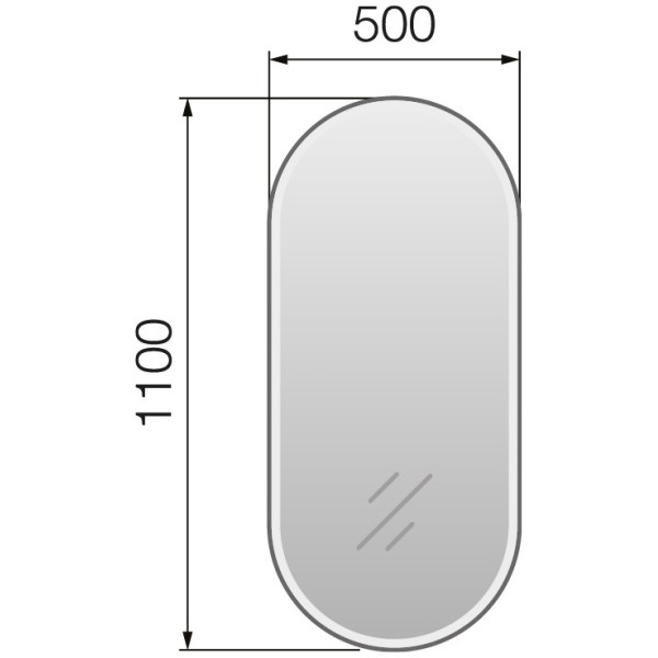 Зеркало Marka One Lola 500*30*1100 (У85580)