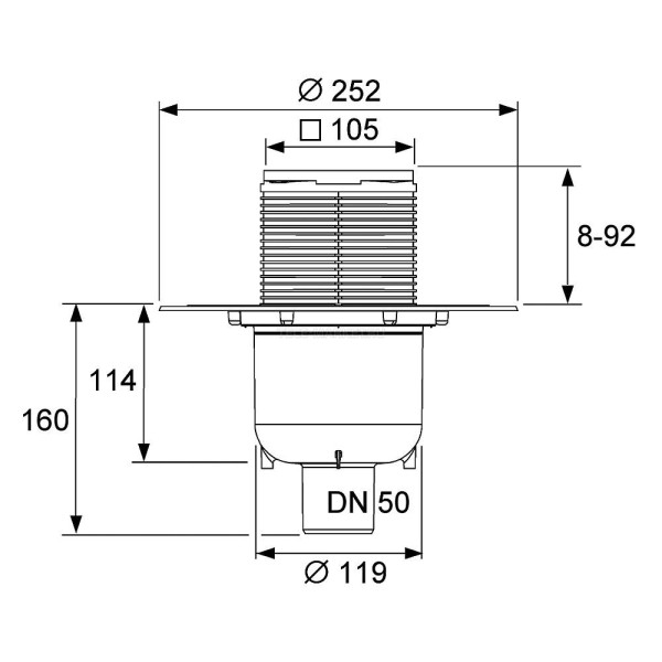 Трап вертикальный Tece 50 drainpoint S130 (3601300) Трап вертикальный Tece 50 drainpoint S130 (3601300)