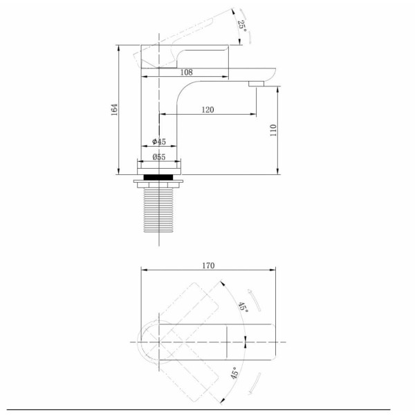 Смеситель для раковины Abber Insel черный (AF8010B) Смеситель для раковины Abber Insel черный (AF8010B)