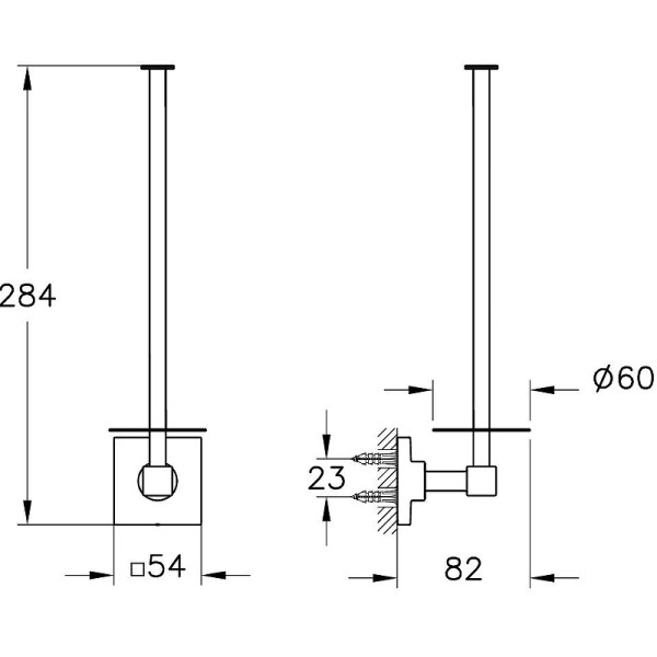 Держатель для туалетной бумаги Vitra Root черный матовый (A4480836)