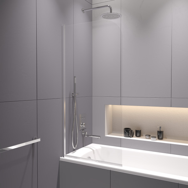 Душевые шторки для ванн RGW Screens 70x150 стекло прозрачное, профиль хром (411110907-11)